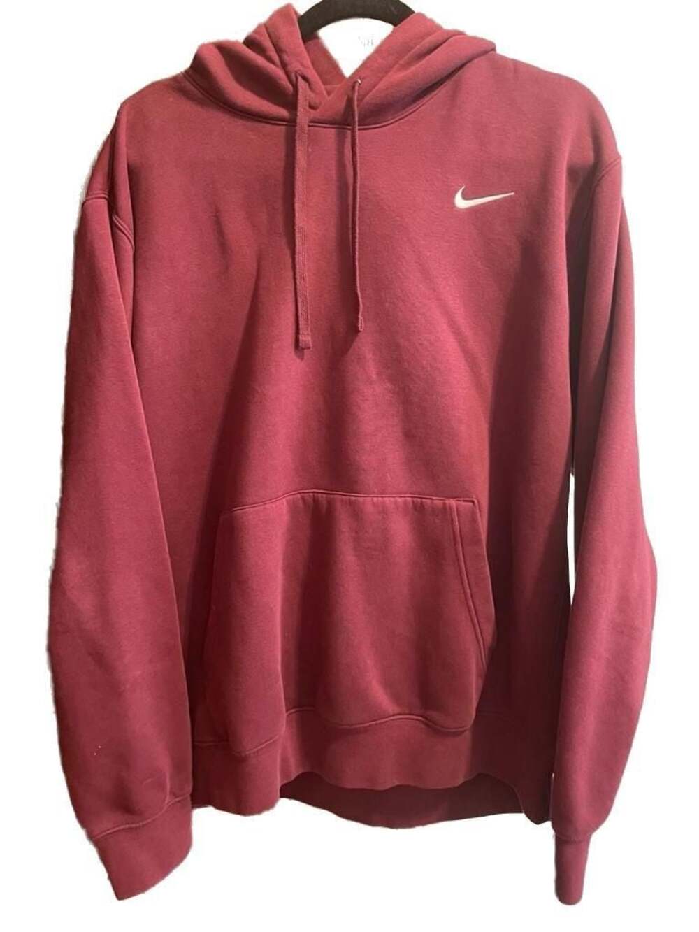 Nike Sportswear Club Fleece Hoodie Maroon Burgundy Size XL